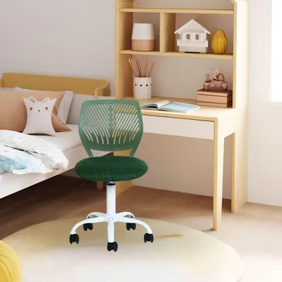 Image de Chaise haute réglable en hauteur, pour enfants de 3 à 10 ans, avec 5 roulettes, dossier et accoudoirs, idéale pour une utilisation à la maison