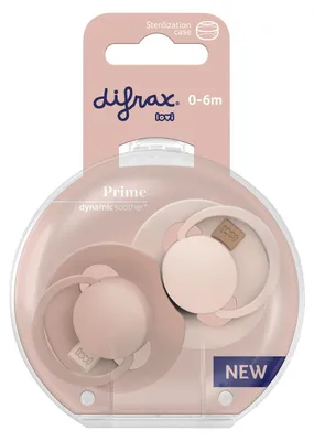 Productafbeelding van Difrax Lovi Fopspeen 0-6 maand Nude/Blush (2 stuk)
