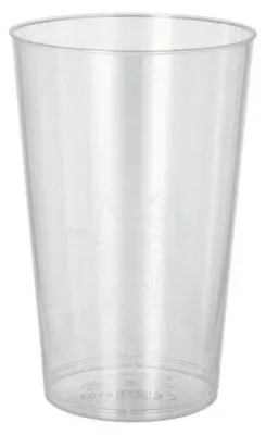 Zdjęcie produktu dla 500 kubków do picia, PS 0,3 l Ø 7,9 cm - 11,9 cm krystalicznie przezroczysty plastik