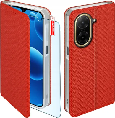 Immagine prodotto di Custodia MAGNET per Xiaomi Redmi A5 Custodia chiudibile rossa + vetro 9H