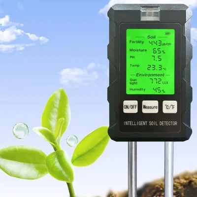 Produktbild von 6in1 Bodetester Multifunktionaler Fertilität pH -Temperaturfeuchtigkeit Sonnenlicht Luftfeuchtigkeit Praktischer Soli -Analysator Vielseitiges Gartenwerkzeug für Topfpflanzenblütenwachstum