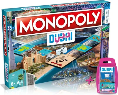 Produktbild von Monopoly - Dubai + Top Trumps Gesellschaftsspiel Bundle