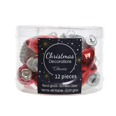 Produktbild von Bruchsichere Weihnachtskugeln Mix 12 Stück 4,5 cm