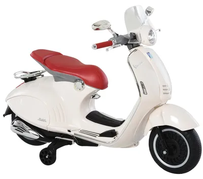 Produktbild von HOMCOM Elektrofahrzeug Kindermotorrad mit MP3-Musik Beleuchtung 3-6 Jahre Weiß