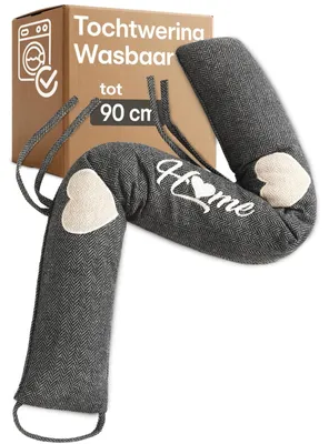 Productafbeelding van Tochtstopper Tochtrol Deur - 90 cm - Grijs - Voor binnendeuren en appartementdeuren
