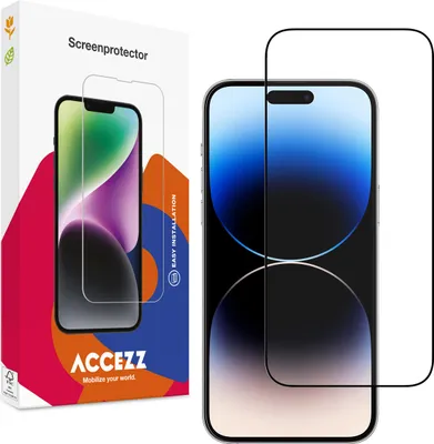 Produktbild von Accezz Full Cover Screen Protector aus gehärtetem Glas iPhone 15 Pro