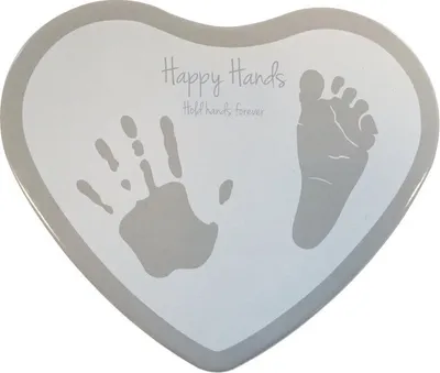 Produktbild von Dooky Happy Hands 2D Herzform Silber-Weiß