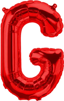 Produktbild von Folienballon Buchstabe G, rot, ca. 40 cm, für Luftbefüllung