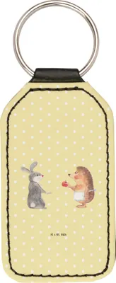 Produktbild von Mr. & Mrs. Panda Schlüsselanhänger Hase Igel - Gelb Pastell - Geschenk, Liebe Spruch, Trösten, Taschenanhänger, Mit, Herzschmerz, schlüssel anhänger, Lustige Sprüche, und