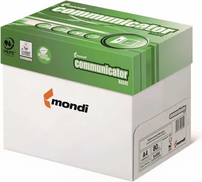 Productafbeelding van Papier, fotokopieerapparaat, kantoor, Mondi Communicator Basic 9488A80 (A4; 80 g/m²; 500 vel; wit papier)