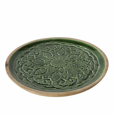 Produktbild von Holzteller mit gerilltem Muster GRELO, Ø 30 cm