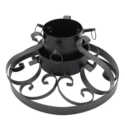 Produktbild von Metall Weihnachtsbaumständer im antiken Design - 35 cm - Christbaum Ständer mit Wasserschale im nostalgischem Look