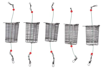 Produktbild von 5Pcs Angeln Köder Käfige Locken Käfig Edelstahl Falle Korb Feeder Halter M