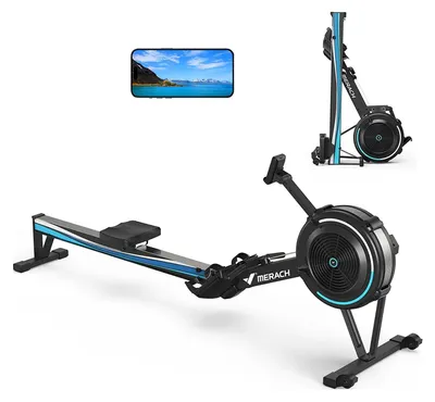 Immagine prodotto di Rematore da interno - Attrezzo per l'allenamento cardio - Ergometro - 10 livelli di resistenza regolabile