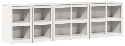 Obrázek produktu pro vidaXL Venkovní kuchyňský skříňka MEPPEL, 4 kusy, bílá, masivní borové dřevo
