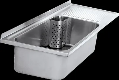 Produktbild von KWC Mehrzweckbecken, SIRIUS, Edelstahl, 1100x357x550 mm, Tropfteil Rechts