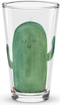 Produktbild von Mr. & Mrs. Panda Glas Kaktus Sonne - Transparent - Geschenk, Geschenkidee, Motivation, Scheidung, Tumbler, Wasserglas, Glück, Trennung, Longdrinkglas, Kakteen, Trinkglas