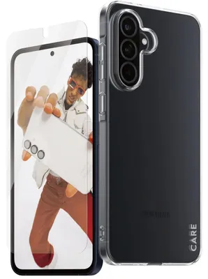 Obrázok produktu pre PanzerGlass CARE™ by ® 2-in-1 Bundle Samsung Galaxy A56 5G, Samsung, Samsung - Galaxy A56 5G, Suché aplikovanie, Odolné proti poškriabaniu, Odolný proti nárazom, Priehľadná, 1 kusov