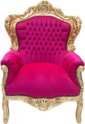 Produktbild von Barock Sessel "King" Pink / Gold Möbel Antik Stil