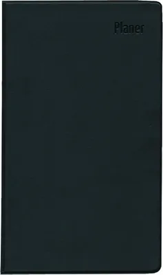 Immagine prodotto di Agenda tascabile Zettler 2025 9,5x16 cm 64 pagine nero Calendario da ufficio Taccuino 1 settimana su 1 pagina Rubrica separata pieghevole