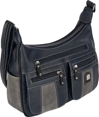 Produktbild von Schultertasche (15161) Damentasche Umhängetasche Leder Optik Handtasche BLAU