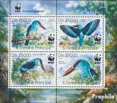 Produktbild von Briefmarken Sao Tome e Principe 2014 Mi 5659-5662 Kleinbogen (kompl. Ausgabe) postfrisch WWF - Vögel