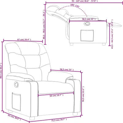 Produktbild von vidaXL Relaxsessel Taupe Stoff