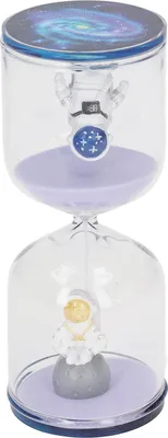 Produktbild von Dekorative Sanduhr, Space Man, pädagogische Sanduhr für Büro, Zuhause, Küche, Schreibtisch, Dekoration, Lila, 5 Minuten