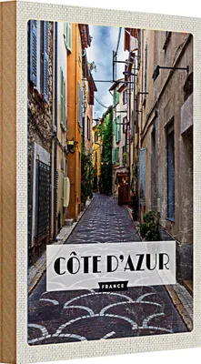 Produktbild von Holzschild Reise 20x30cm cote d'azur Mittelmeerküste