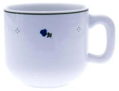 Produktbild von Großer Becher, Porzellan, blaue Blumen, 550 ml, G. Benedikt