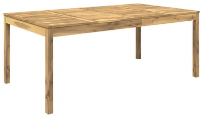 Productafbeelding van Tuintafel, wit, 196 x 100,5 x 75 cm, massief acaciahout
