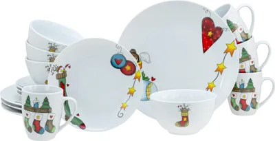 Produktbild von CreaTable, 21847, Luna Socken, Kombiservice 16-tlg, Porzellan