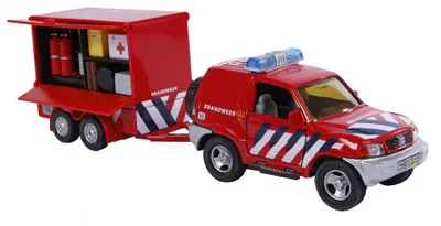 Obrázok produktu pre hasičský zbor s prívesom tlakový odliatok 25 cm červený