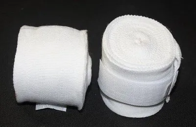 Produktbild von Boxbandagen Elastisch Handwickel für Kampfsport - 4,5 m, Weiß