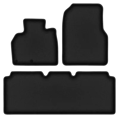 Image de Tapis de sol en moquette pour Renault Grand Espace IV 2002-2014 (monospace) – jeu 4 pièces, noirs, sur mesure – Wielganizator DURBAN