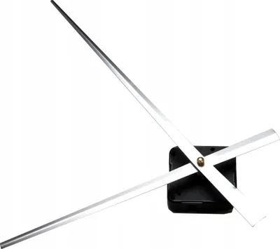 Produktbild von Mechanismus HT Zeiger Lange Uhr Silber 24cm, Springende Mechanik, Quarzwerk