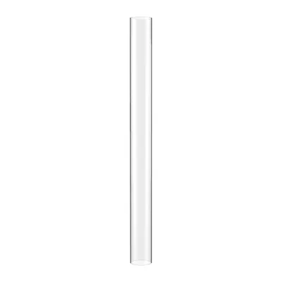 A clear, straight shot of a glass tube.