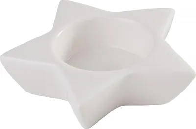 Produktbild von VBS Porzellan Teelichthalter Stern 10 cm Durchmesser 3 cm Höhe Kerzenhalter