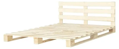 Produktbild von Massivholz Palettenbett aus Kiefernholz 140x200cm