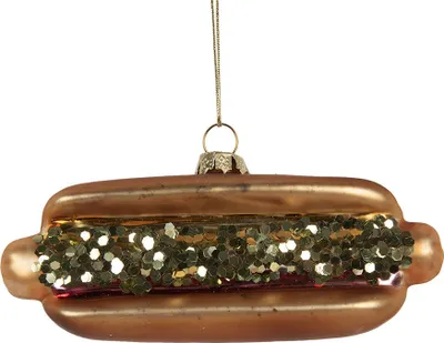 Produktbild von Clayre & Eef Weihnachtsanhänger 13x4x6 cm Braun Glas