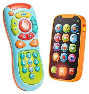 Produktbild von Spielzeughandy Spielzeugtelefon Spielzeug-Fernbedienung - Mit Musik und Geräuschen - Kanaltasten - Für Babys und Kleinkinder