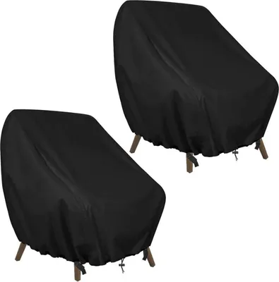 Image de Housse de protection pour chaises de jardin 2 pièces 89x97x74cm résistant aux intempéries tissu Oxford