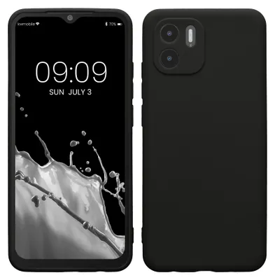 Produktbild von kwmobile Handyhülle für Xiaomi Redmi A1 Hülle - weiches Handy Silikon Case - Schutzhülle Cover - Schwarz matt
