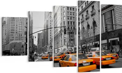 Produktbild von Bild auf Leinwand - Leinwandbild - Amerika New York City Straße - 100x60cm - Wand Bild - Wanddeko - Leinwanddruck - Bilder - Kunstdruck - Wanddekoration - Leinwand bilder - Wandkunst - EG100x60-0445