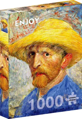 Image de Puzzle 1000 pièces Enjoy – Vincent van Gogh : Autoportrait avec un chapeau de paille