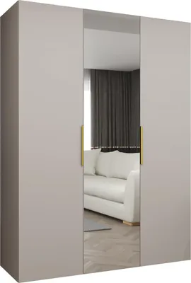 Produktbild von MEBLE KRYSPOL, Kleiderschrank, Schrank 150 cmx202x52, Kaschmir, Gold