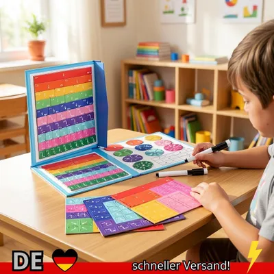Produktbild von Magnetische Bruchpuzzles für Mathematikbeheersung Montessori-Aufklärung mit