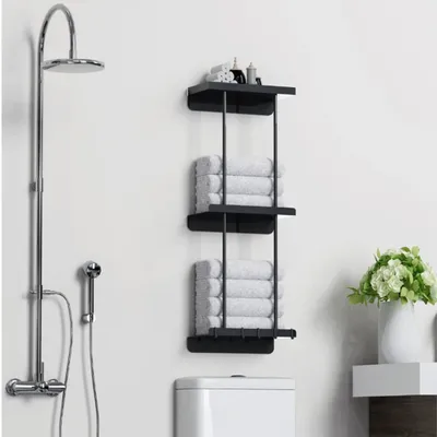 BGL Badezimmer-Set, 4-teilig, Gebürstetes Nickel – Handtuchhalter, Ring, Klopapierhalter & Haken