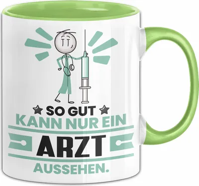 Produktbild von Arzt Geschenk Tasse So Gut Kann Nur Ein Arzt Aussehen Geschenkidee Kaffee-Becher (Grün)