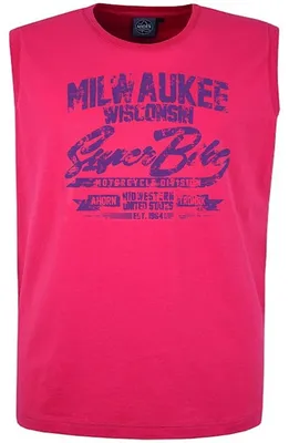Produktbild von Übergrößen Tanktop Milwaukee blau AHORN SPORTSWEAR Flame Red 8XL
